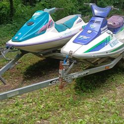 Two Jet Skis With Trailer Included 