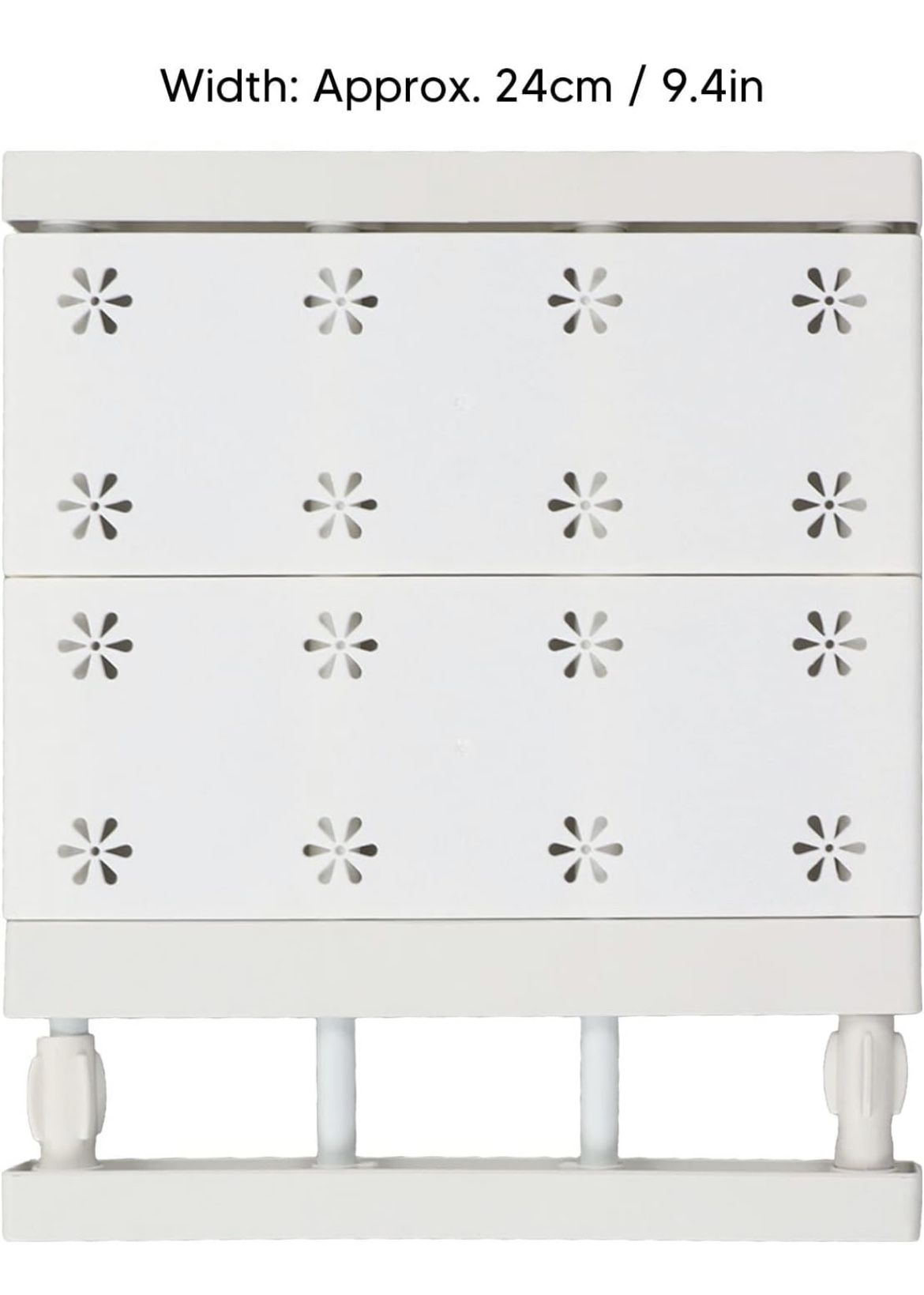 White Extendable Closet Tension Shelf