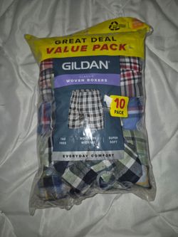 Gildan Classic Woven Boxers 10-Pack Size M