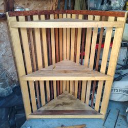 Corner Wall Shelf Custom Stained
