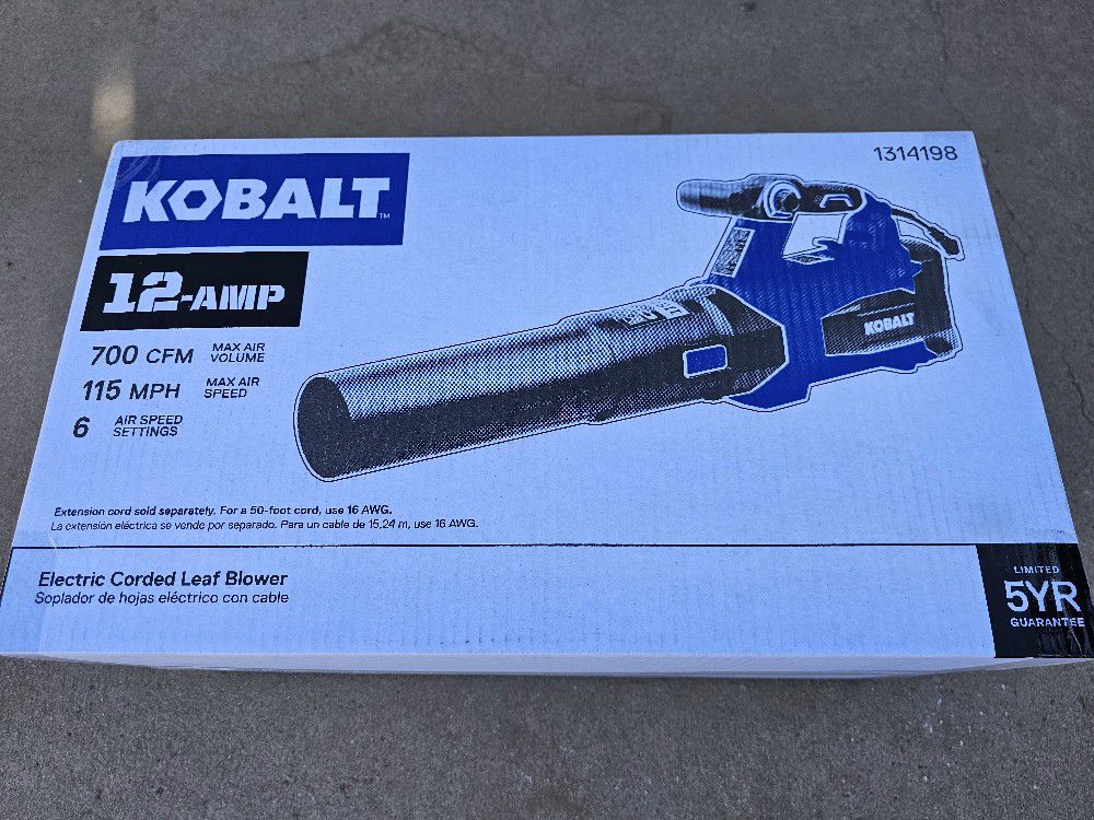 Kobalt 700-CFM 115-MPH Corded Electric Handheld Leaf Blower