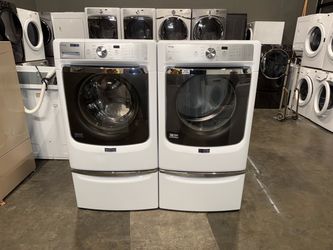 MAYTAG XL CAPACITY WASHER DRYER ELECTRIC SET FREE DELIVERY