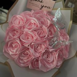 All Pink Eternal Roses Bouquet 💗