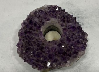 Amethyst candle holder