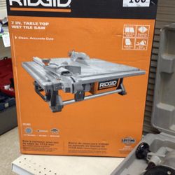 Rigid Table Top Wet Tile saw 