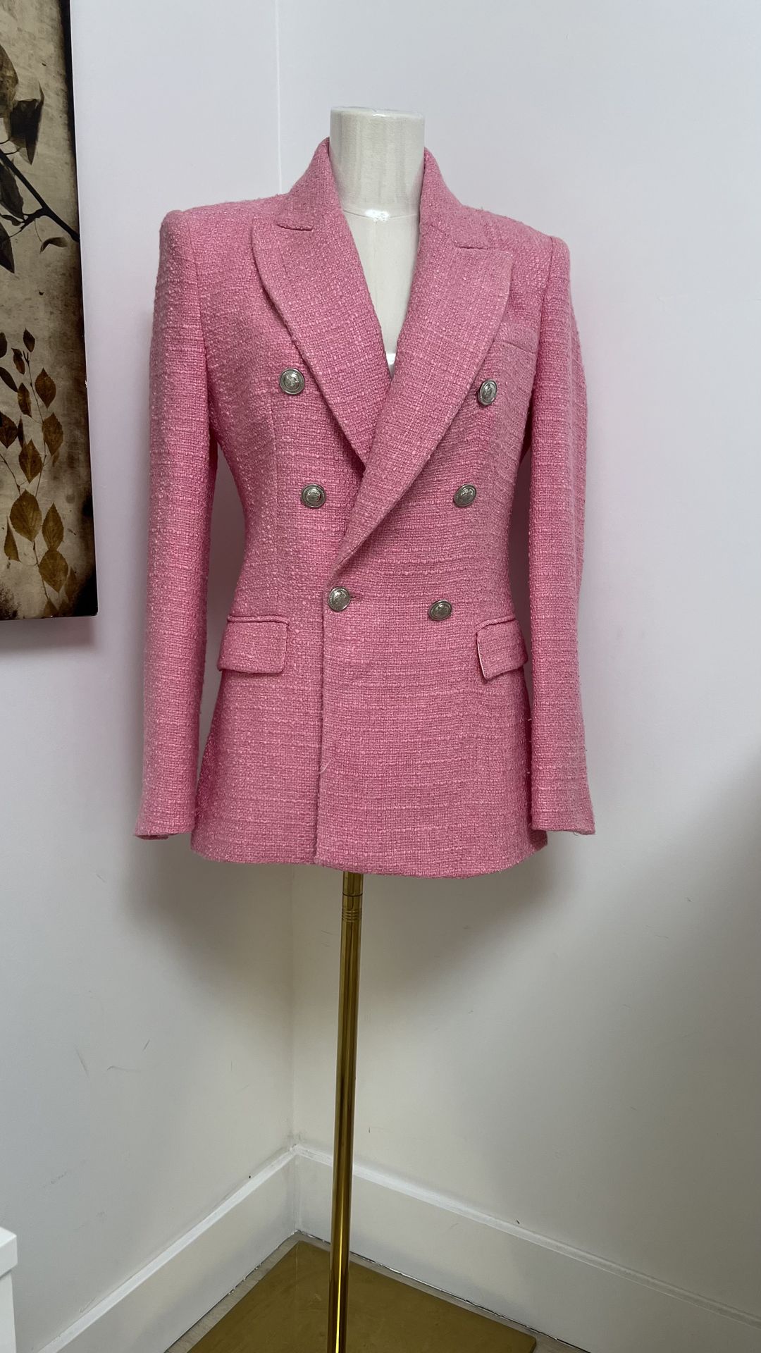 New wo tags! Zara Pink blazer small
