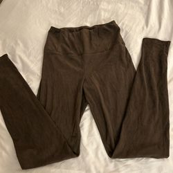 Brown Suede Leggings M