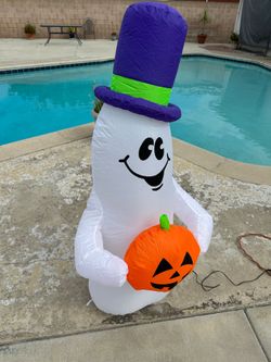 Halloween Decor Ghost with Pumking Lighed