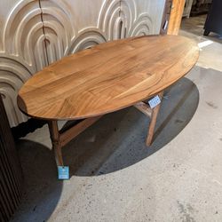 Oval Wooden Coffee Table 
