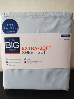 New Extra Soft Twin XL Sheet Set Light Blue