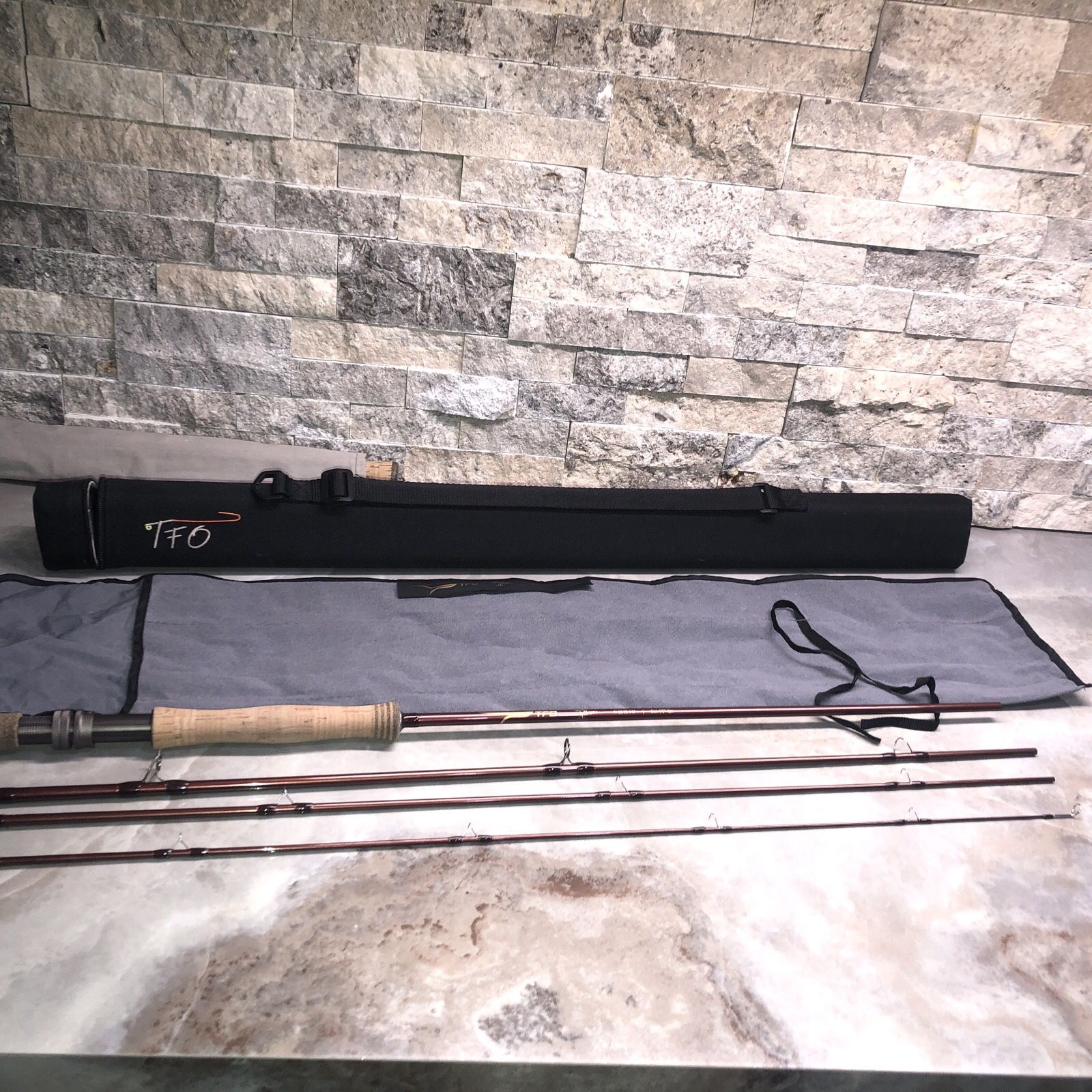 TEMPLE FORK OUTFITTERS TFO Mangrove 8wt 9ft 4pc Fly Rod w/ TF 08 90 4 with Case & Sock!!