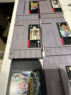 5 Super Nintendo games 1 sega game