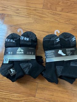 RBX Men's Athletic Cushioned Quarter Socks - Black/Grey 20 Pack