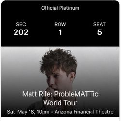 2 Matt Rife Tickets - Phoenix May 18th