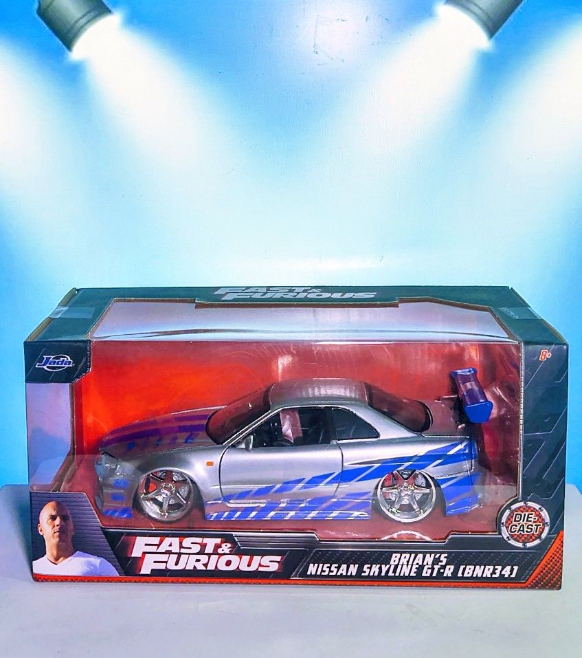 Jada Toys 1/24 Fast & Furious Brian's Nissan Skyline GT-R R34