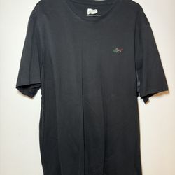 Greg Norman Shirt Mens X-Large Black 100% Cotton Shark Logo Golf Casual Tee