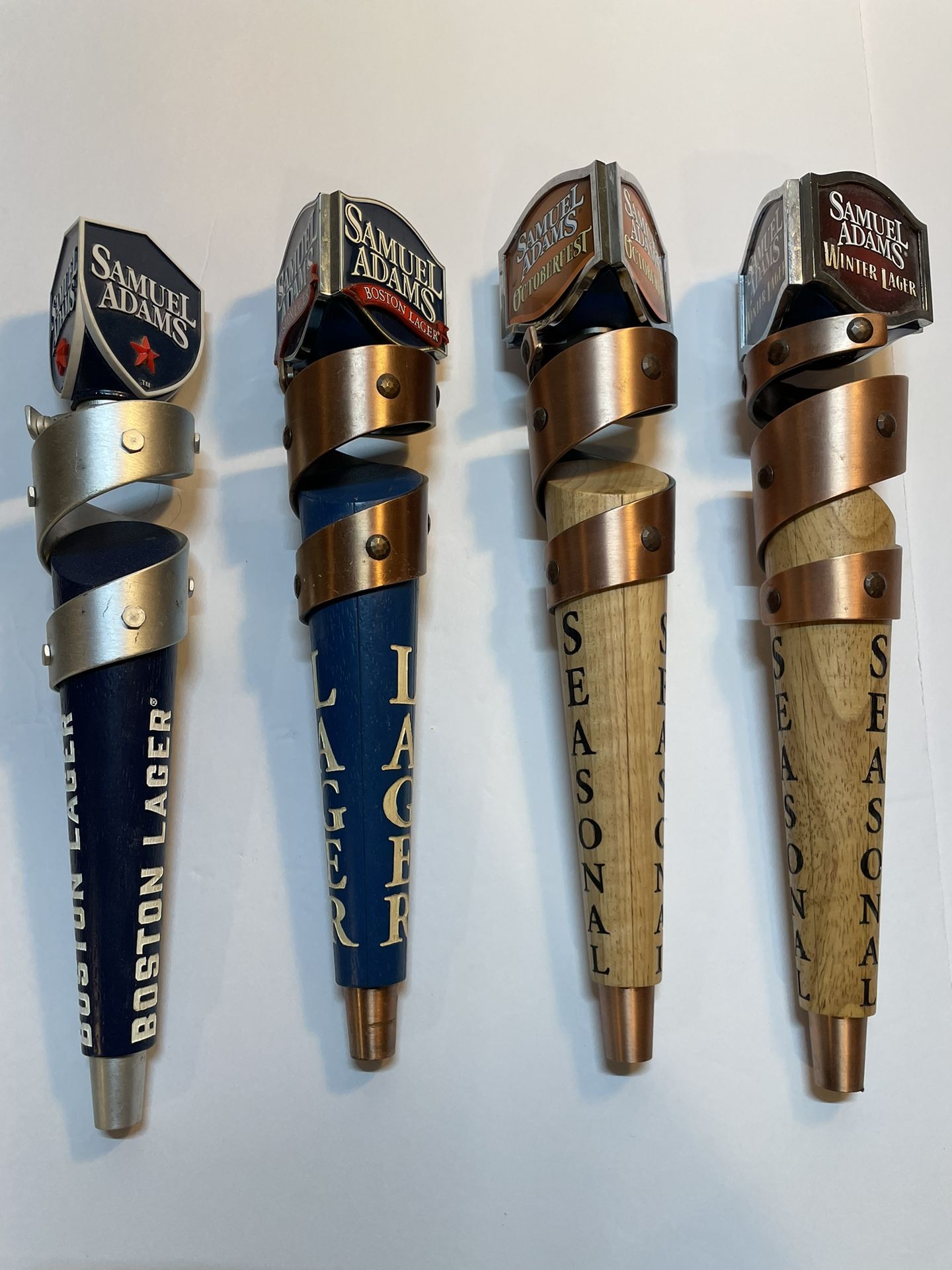 Samuel Adams Beer Tapper Handles Wood Metal Spiral Seasonal Changeable Sign