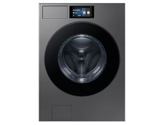 SAMSUNG 5.3 cu. ft. Bespoke AI Ultra Capacity Front Load Washer with AI Home and AI OptiWash+ in Dark Steel