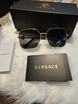 Versace Sunglasses Gold Grey