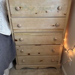 Wood Dresser and Matching Nightstands