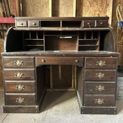 Solid wood Executive Roll Top Desk