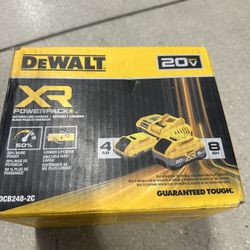 DEWALT 20V XR Lithium-Ion Starter Pack with 8.0 Ah and 4.0 Ah Battery Packs and Charger