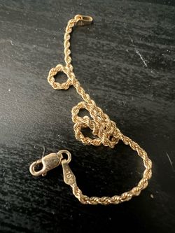 gold rope 10k bracelet