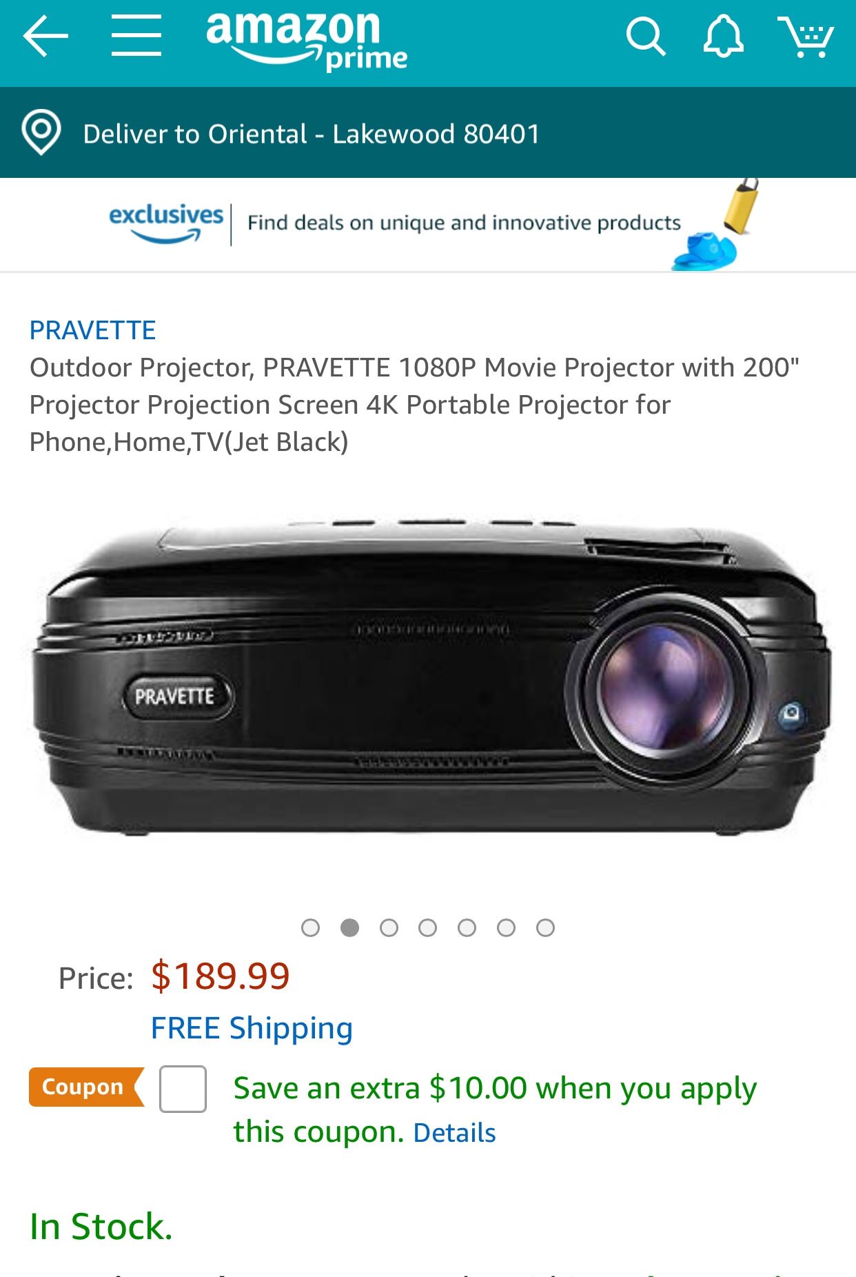 Video Projector PRAVETTE 1080P LED LCD Mini Projector with +20% Lumens 200'' Projection Screen Home Theater Portable Projector Support HDMI/USB/AV/Ph