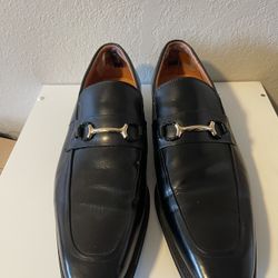 Stacy Adams, Mens Black Pierce Moe Toe Slip On Penny Loafer, Size 14M Excellent