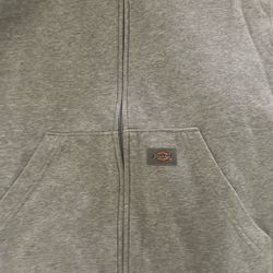 grey dickies zip up with hoodie