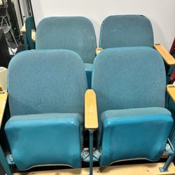 Set Of 4 Vintage Movie Seats - $50