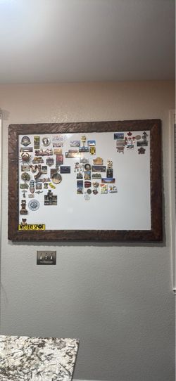 souvenir board ,Hand-Carved Wood Framed Magnetic 47x35