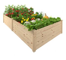 Veikous 43-cu ft 48.6-in W x 94.5-in L x 18.5-in H Natural wood Cedar Raised Garden Bed