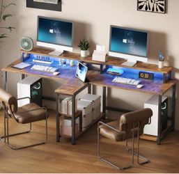 Two-person computer desk