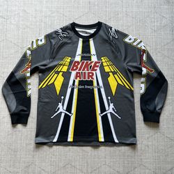 Jordan x Nigel Sylvester Men's Iron Grey Brick by Brick Bike Air BMX Jersey LARGE