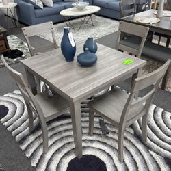 Gray Dining Table Breakfast Table Set