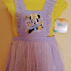 Brand New Baby Girls Disney 6-9 Months Dress  Outfit 