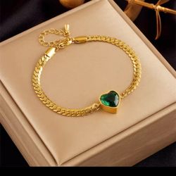 Gold Bracelet With Heart Shape 