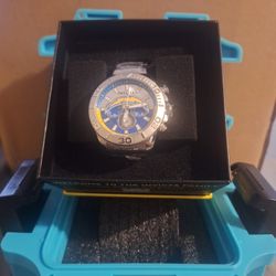 Invicta NFL Los Angeles Chargers Men's Watch - Collectible 45mm, Steel (47955)  With  Invicta 1873 Waterproof Dive Case