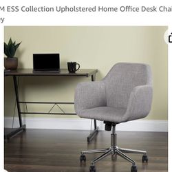 Grey Upholstered Desk Chair