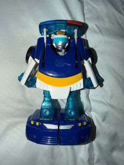 Transformers Playskool Heroes _ Energize Chase the Police Bot / Blue Version no weapon