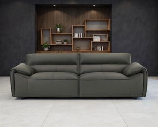Socorro Top Grain Leather Sofa – Brand New | Brown or Gray | Ships to Your Door