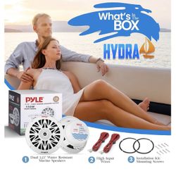 Pyle 5.25 Inch Dual Marine Speakers - Waterproof And Weather Resistant 