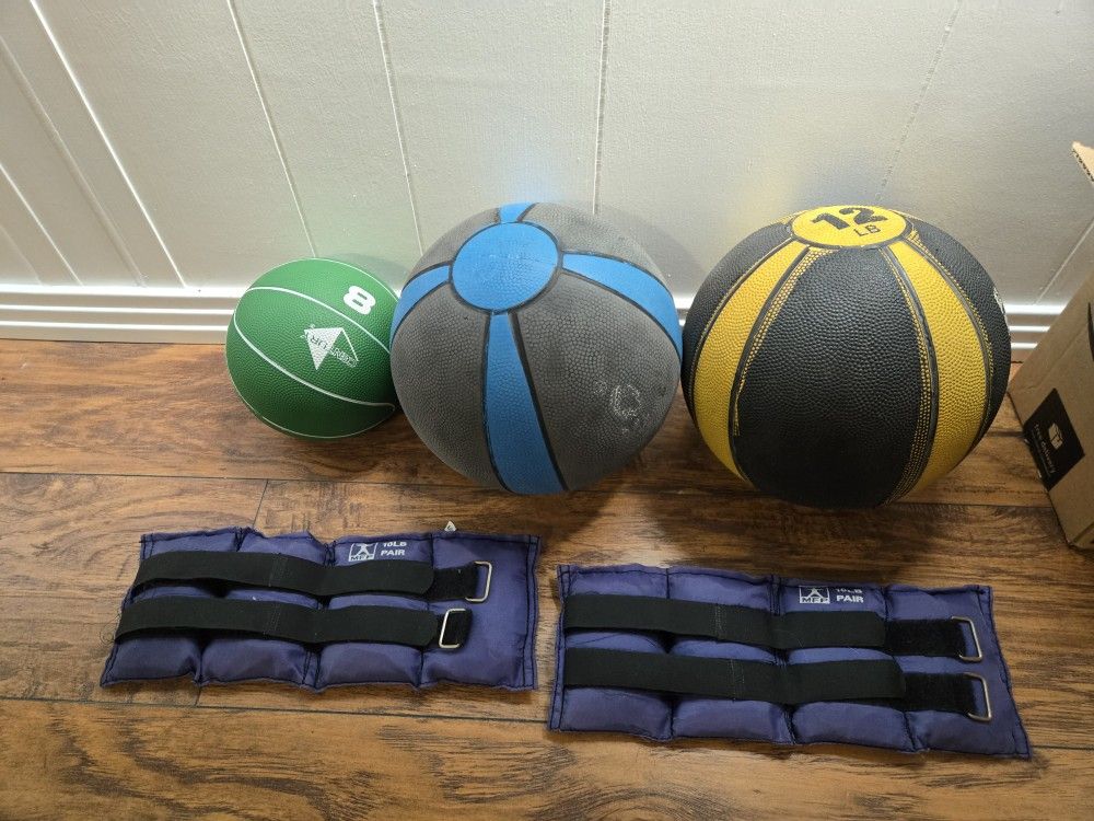 Weighted Exercise Balls and Ankle Weights