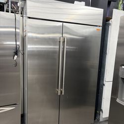 Stainless Steel Monogram Built In 48” Wide Side By Side Refrigerator 