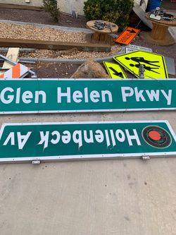 Street Name Signs Glen Helen Pkwy