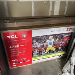 TCL 58” TV 4k uhd smart tv 