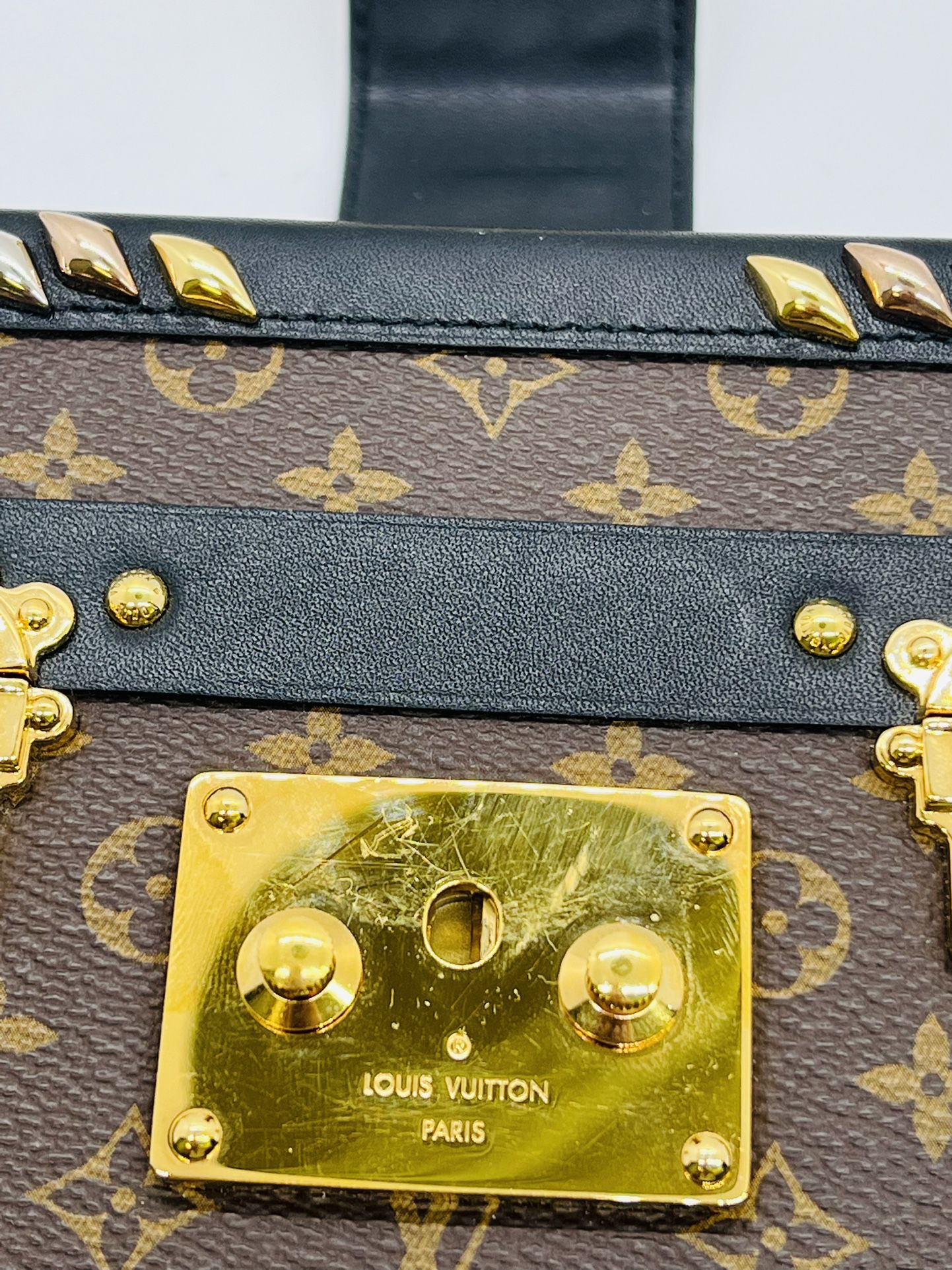 Authentic Louis Vuitton Preowned Monogram Studded Petite Malle With Dust  Bag for Sale in Mineola, NY - OfferUp
