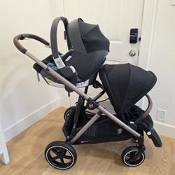 Cybex Gazelle S Double Stroller  With Car Seat 