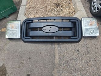 Front and rear bumper, headlights taillights and grill  for ford f250 super duty